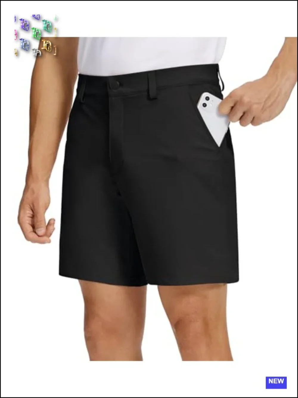 Men's Stretch Golf Shorts Quick Dry Athletic Casual with Pockets